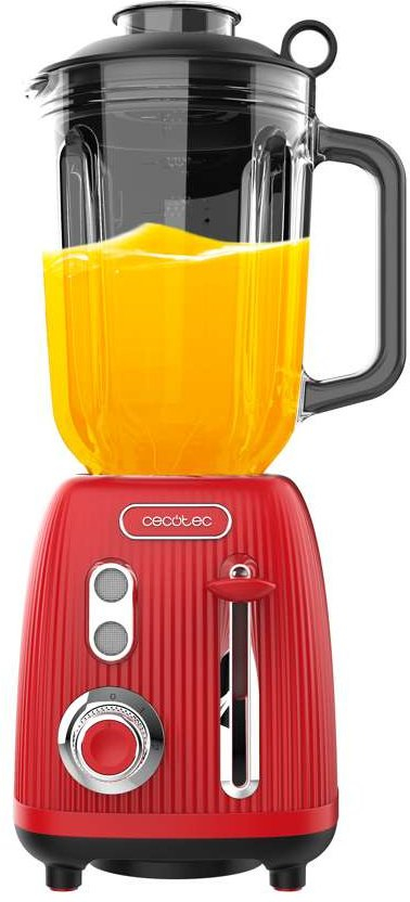 Blender me gotë Cecotec Power Black Titanium RetroRed, 1200W, 1.5L, i kuq