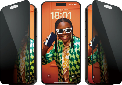 Mbrojtëse ekrani PanzerGlass Privacy, iPhone 15 Pro Max, xham i temperum, Ultra Wide Fit, e zezë