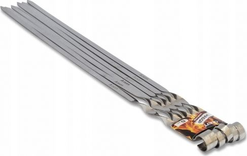Shkopinj për shishqebap, inox, 60cm, set 6 copë
