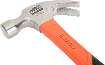 Çekiç Bahco 428 me krah të lakuar, 570g, fiberglas, portokalli