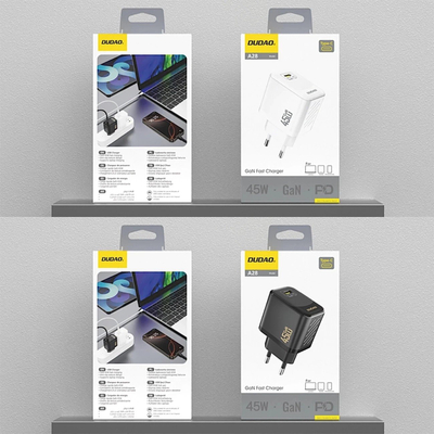 Karikues muri Dudao A28EU, 45W GaN, USB C, i bardhë