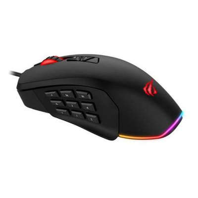 Гејминг глушец Havit Gamenote MS900 MS760, 12000 DPI, RGB, црн