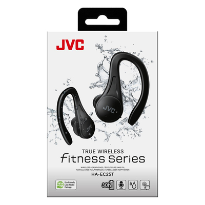 Kufje pa tela JVC HA-EC25T, Bluetooth 5.1, IPX5, të zeza