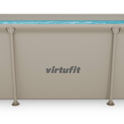 Pishinë me kornizë VirtuFit Rectangular Pool, 260 x 180 x 66 cm, me pompë filtri, bezhë