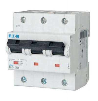 Ndërprerës automatik trefazor Eaton AZ-3-D63, 63A, kurbë D, i bardhë
