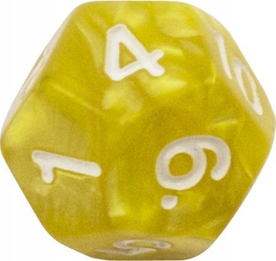 Set zare RPG Q Workshop Pearl Light Yellow Rebel, efekt perle, 7 copë, e verdhë e çelët