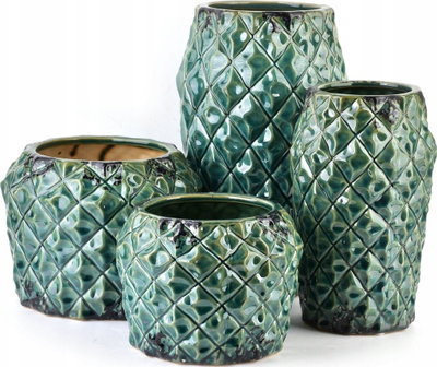 Vazo dekorative Tamani Green, qeramike, 15.5cm, jeshile