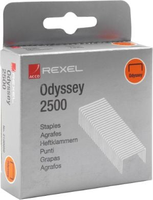 Kapëse letre Rexel Odyssey 9 mm, 2500 copë, argjendi