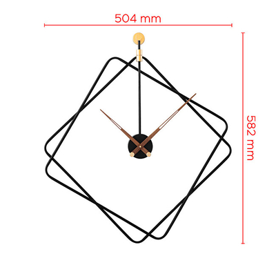 Orë muri MPM E04.4478.90, 60cm, metal moderne, e zezë