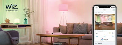 Lampë dyshemeje WiZ LED Floor Lamp Pole, Tunable White and Colour, smart, e zezë