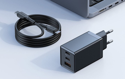 Karikues muri Mcdodo GaN CH-1543, 70W, 2x USB-C 1x USB, me kabllo USB-C 2m, i zi