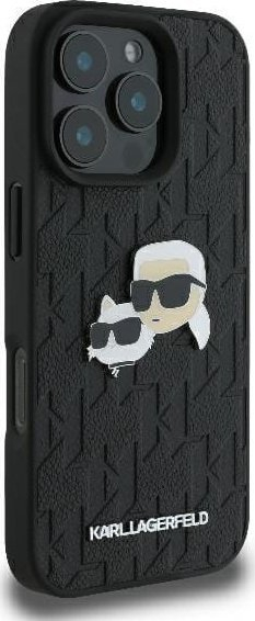 Mbrojtëse telefoni Karl Lagerfeld KLHCP16LPGKLKCPK, për iPhone 16 Pro 6.3", hardcase, e zezë