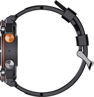 Smartwatch Veltori VT130-1, 1.39", Bluetooth 5.2, me rrip silikoni të zi
