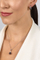 Set Vathë dhe pendant për femra Brilio Silver, të argjendtë/ të zinj