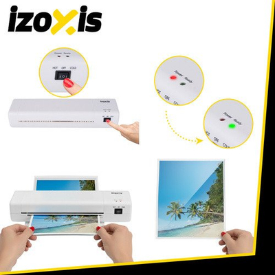 Laminator A4 Izoxis 25417, 4 në 1, laminim i nxehtë dhe i ftohtë, i bardhë