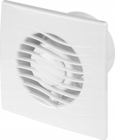 Ventilator për banjo Vecco WV100, axial 100mm 4", me çelës standard, i bardhë