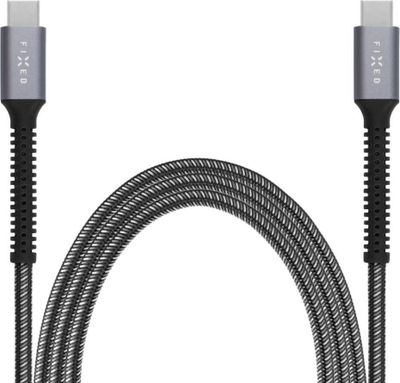 Kabllo FIXED Armor USB C në USB C, 2m, PD 240W, USB 2.0, gri