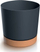 Vazo lulesh Flowerpot TUBO PM, 12.8cm, me pjatë, anthracite dhe naturo