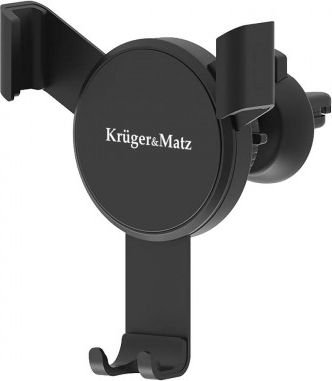 Mbajtëse gravitacionale për veturë Kruger&amp;Matz KM1362, rrotullim 360°, për grilë ajri, e zezë