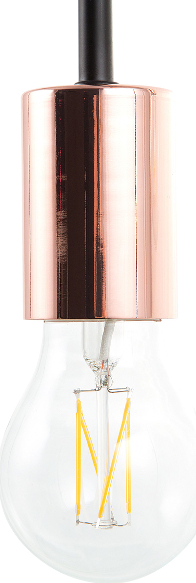 Lampë varëse BOGNA, metal, 3 llamba, e zezë bakri