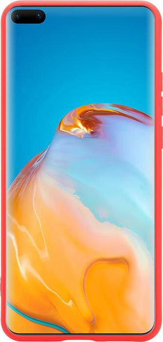 Këllëf telefoni Crong Color Cover për Huawei P40 Pro, silikoni, i kuq