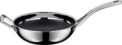 Tiganë wok WMF Profi Resist 17.5653.6411, 28cm, çelik inox, argjendtë