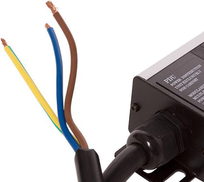 Електрична лента PDU 20 порти, 230V, кабел без приклучок, сребрена