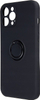 Këllëf telefoni Forcell Silicone Ring për iPhone 13 Pro, silikon, me unazë stand, i zi