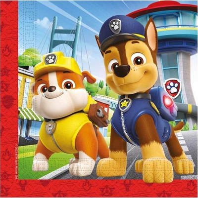 Салфети Paw Patrol Rescue Heroes, сет 20 парчиња, шарени