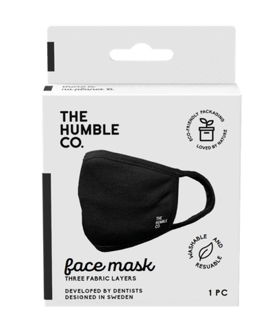 Maskë mbrojtëse The Humble Co., unisex, zezë