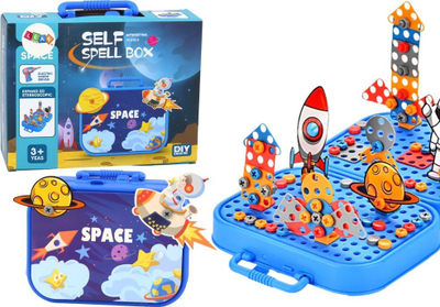 Сет конструктивен просторен Leantoys DIY Space Puzzle Suitcase, 228 делови