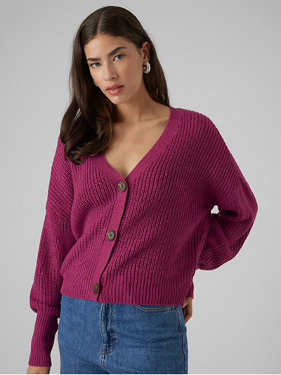 Triko Vero Moda VMLEA 10273853 Boysenberry