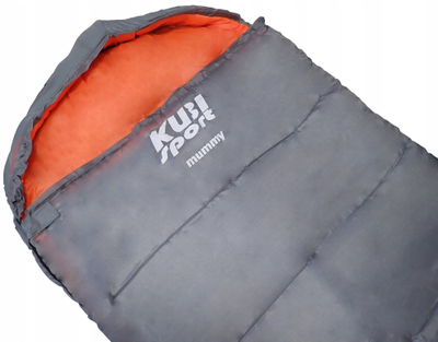 Thes gjumi kampingu Kubisport Mummy 210 cm, i lehtë, gri