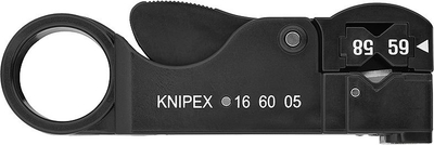 Prerës izolimi për kabllo koaksiale Knipex 166005SB, për RG58 RG59 RG62, plastik rezistent, portokalli