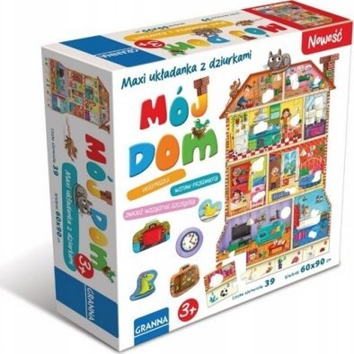 Puzzle maxi Granna My Home, 60x90cm, edukativ, shumëngjyrësh