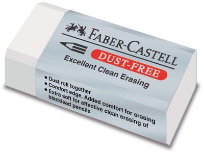 Gomë Faber-Castell Dust-Free, fshirje pa pluhur, 1 copë, e bardhë
