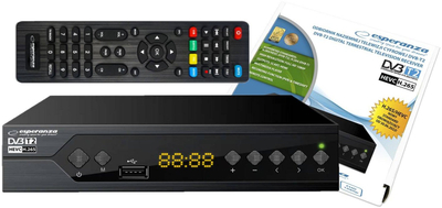 Dekoder tokësor DVB T2 Full HD, HDMI, SCART, i zi