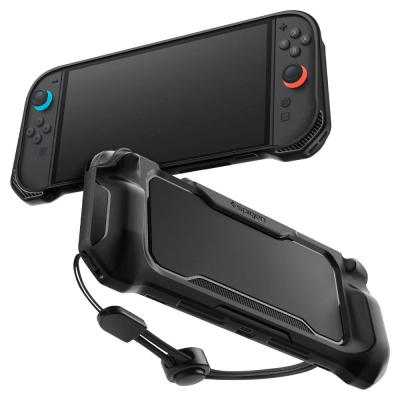 Заштитен капак Spigen Rugged Armor за Nintendo Switch 2, материјал TPU, мат црн