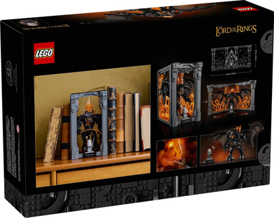 Set LEGO Icons Lord of the Rings Balrog Book Nook 10367, dekor për raft librash, për të rritur, shumëngjyrësh