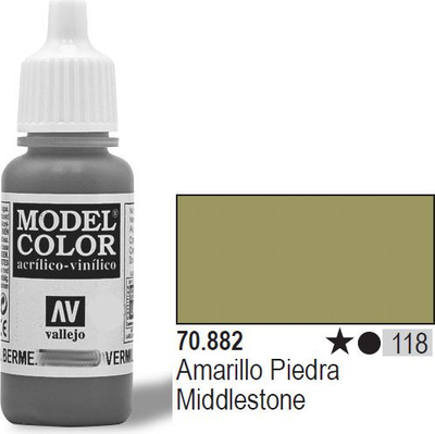 Bojë akrilike Vallejo Model Color Middlestone, 17ml, mat, bezhë