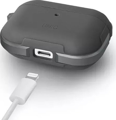 Mbështjellës Uniq Valencia për Apple AirPods Pro, antimikrobial, gri