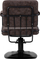 Karrige frizerie Gabbiano Katania Loft Old Leather, rregullim lartësie, e lëkurë, kafe e errët