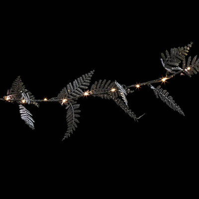 Girlandë dekorative Fééric Lights and Christmas, me gjethe bime, LED, 2.4m, e artë