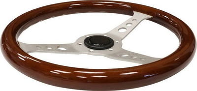 Timon portov Steering Wheel 350mm Wood Style, dru, argjend