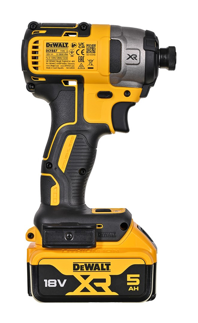 Kaçavidë goditëse Dewalt DCF887P2, 18V, 2x 5.0Ah Li-Ion, e verdhë