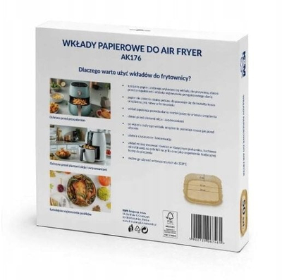 Letër për air fryer K&amp;M AK176, katrore, 50 copë, e bardhë