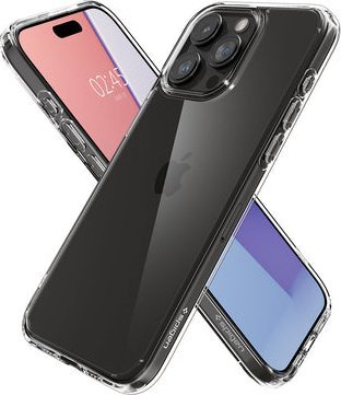 Mbulesë telefoni Spigen Crystal Hybrid, për iPhone 15 Pro Max, transparente