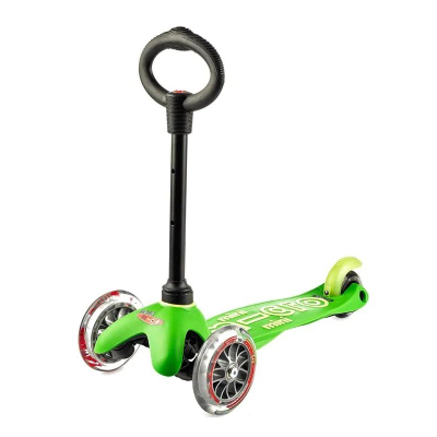 Trotinet Micro Mini 3n1 Deluxe, 3 rrota, deri 35 kg, jeshil