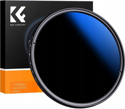 Filtër ND K&amp;F Concept, 49mm, i ndryshueshëm ND2 - ND2000, gri