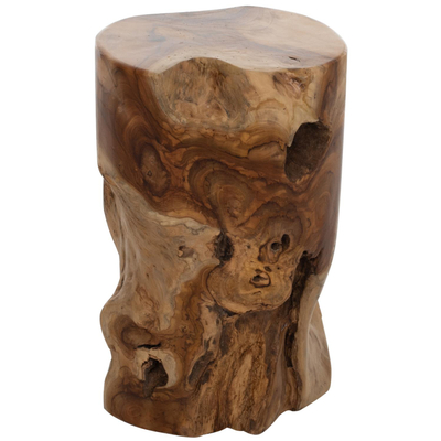 Tavolinë/stol e rrumbullakët druri teak Φ30×45 cm (HM9350)